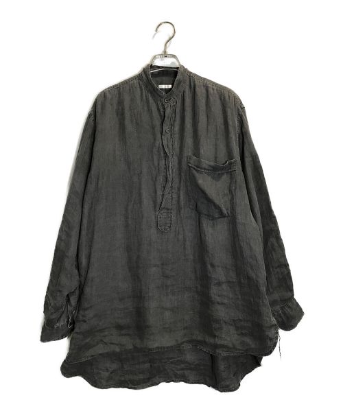 COMOLI（コモリ）COMOLI (コモリ) リネンWクロスプルオーバーシャツ グレー サイズ:SIZE 1の古着・服飾アイテム