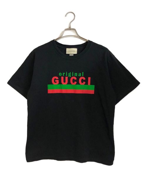 GUCCI（グッチ）GUCCI (グッチ) original GUCCI' プリント オーバーサイズ Tシャツ ブラック サイズ:Sの古着・服飾アイテム