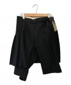 BLACK COMME des GARCONSブラック コムデギャルソン）の古着「スカート付き製品染ハーフパンツ」｜ブラック