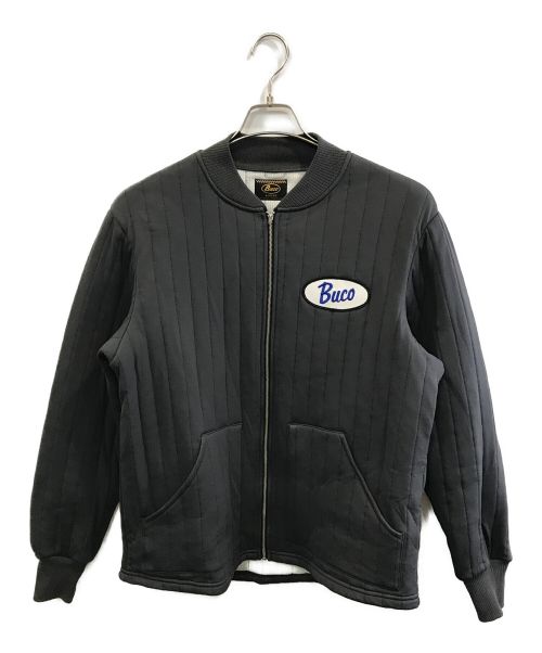 Buco（ブコ）Buco (ブコ) ナイロンキルティングスウェットシャツ ブラック サイズ:Lの古着・服飾アイテム