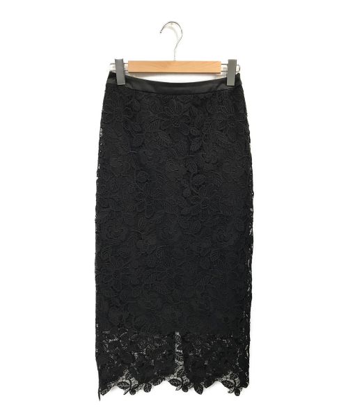 ADORE（アドーア）ADORE (アドーア) フラワーコードレーススカート ブラック サイズ:36の古着・服飾アイテム