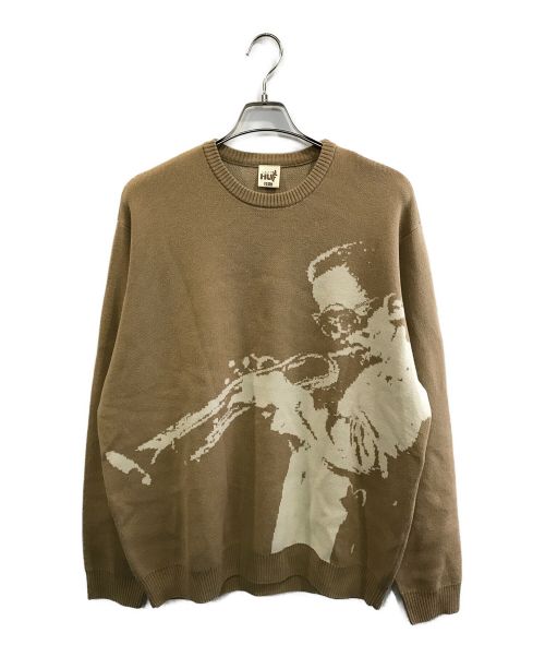 HUF（ハフ）HUF (ハフ) Mr Freedom X Jacquard Sweater ブラウン サイズ:XLの古着・服飾アイテム