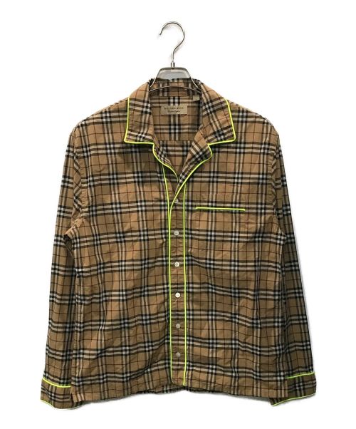 BURBERRY（バーバリー）BURBERRY (バーバリー) パイピングノヴァチェックシャツ ベージュ サイズ:Mの古着・服飾アイテム