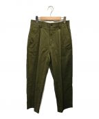 UNIVERSAL PRODUCTS.ユニバーサルプロダクツ）の古着「1TUCK TROUSERS」｜カーキ