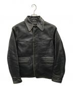 RRLダブルアールエル）の古着「Leather Carcoat」｜ブラック