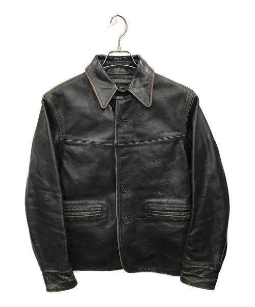 RRL（ダブルアールエル）RRL (ダブルアールエル) Leather Carcoat ブラック サイズ:XSの古着・服飾アイテム