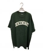 DESCENDANT）の古着「ロゴプリントTシャツ」｜グリーン