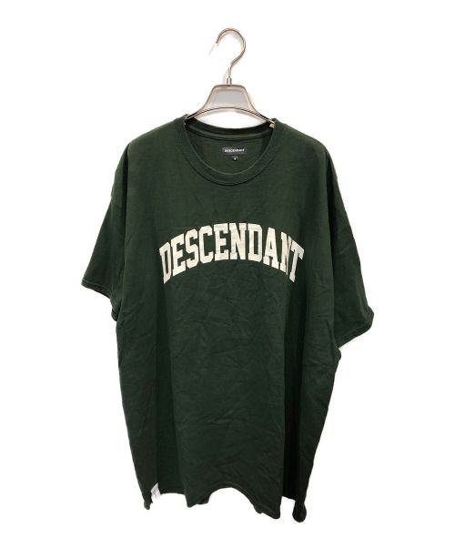 DESCENDANT（ディセンダント）DESCENDANT (ディセンダント) ロゴプリントTシャツ グリーン サイズ:4の古着・服飾アイテム