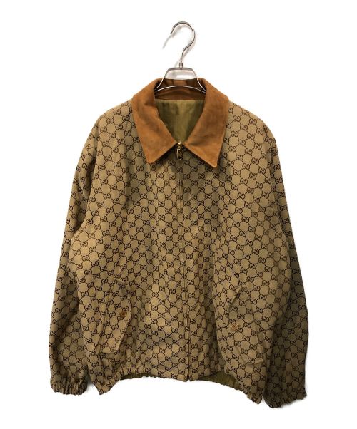 GUCCI（グッチ）GUCCI (グッチ) GGリバーシブルジャケット ブラウン サイズ:50の古着・服飾アイテム