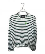 THE BEATLES COMME des GARCONSザ・ビートルズコムデギャルソン）の古着「Stripe Long Sleeve T-Shirt」｜グリーン