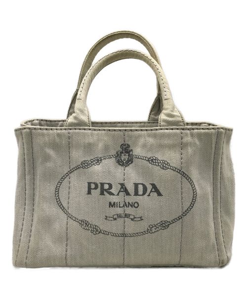 PRADA（プラダ）PRADA (プラダ) カナパSトートバッグ グレーの古着・服飾アイテム