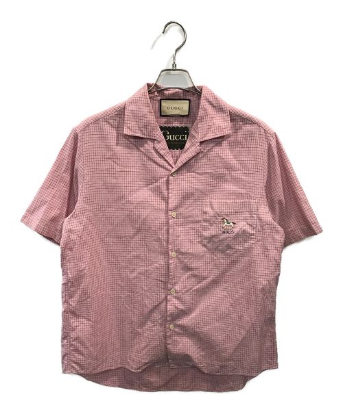 GUCCI（グッチ）GUCCI (グッチ) Rocking Horse Shirt ピンク サイズ:46の古着・服飾アイテム