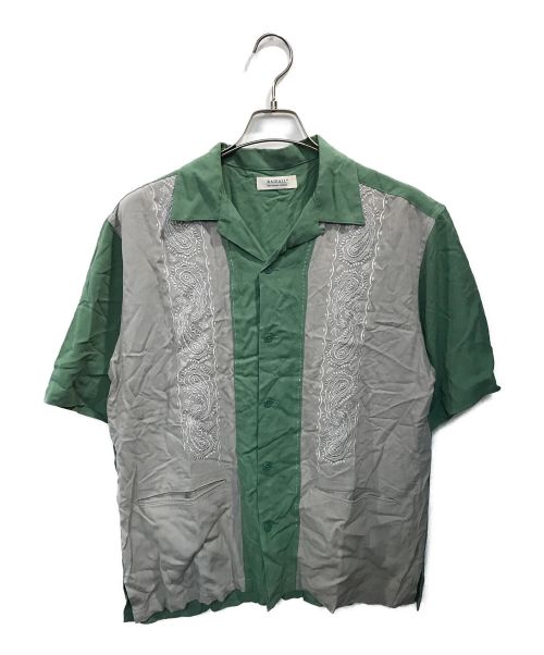 RADIALL（ラディアル）RADIALL (ラディアル) ZENITH OPEN COLLARED SHIRT S/S グリーン×グレー サイズ:Sの古着・服飾アイテム