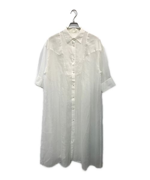 ADORE（アドーア）ADORE (アドーア) ソフトオーガンジーワンピース ホワイト サイズ:38の古着・服飾アイテム