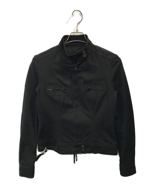 GUCCI（グッチ）GUCCI (グッチ) オールドコットンライダースジャケット ブラック サイズ:42の古着・服飾アイテム