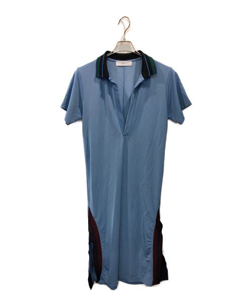 TOGA PULLA（トーガ プルラ）TOGA PULLA (トーガ プルラ) ダブルクロスジャージードレス ブルー サイズ:36の古着・服飾アイテム