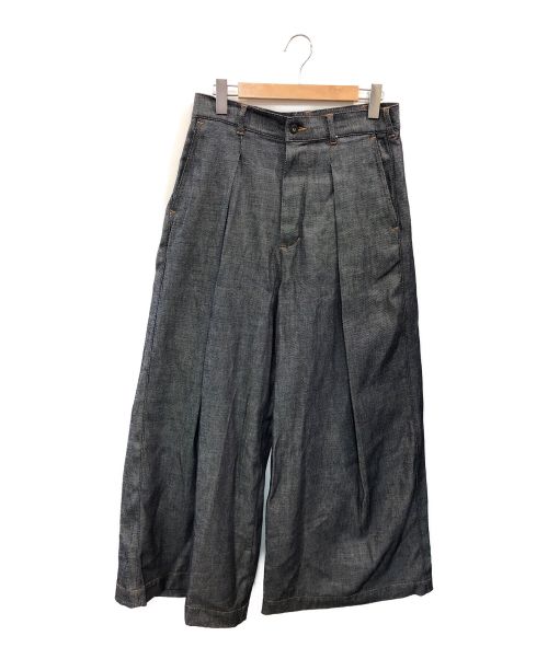VOAAOV（ヴォアーブ）VOAAOV (ヴォアーブ) LOOSE DENIM Tuck Wide Pants インディゴ サイズ:1の古着・服飾アイテム