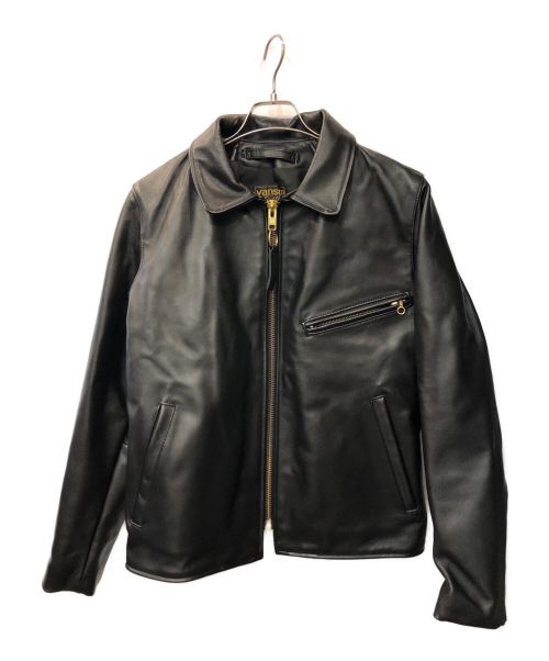 VANSON（バンソン）VANSON (バンソン) レザーライダースジャケット ブラック サイズ:38の古着・服飾アイテム