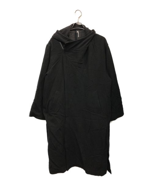 GROUND Y（グラウンドワイ）GROUND Y (グラウンドワイ) フラノウールロングコート ブラック サイズ:3の古着・服飾アイテム