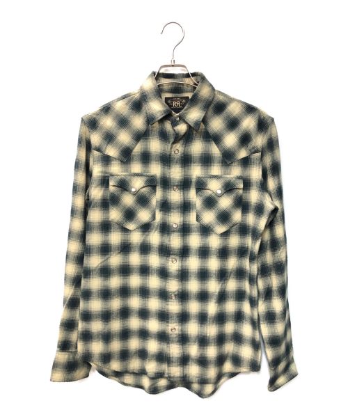 RRL（ダブルアールエル）RRL (ダブルアールエル) ウエスタンチェックシャツ グリーン サイズ:Sの古着・服飾アイテム