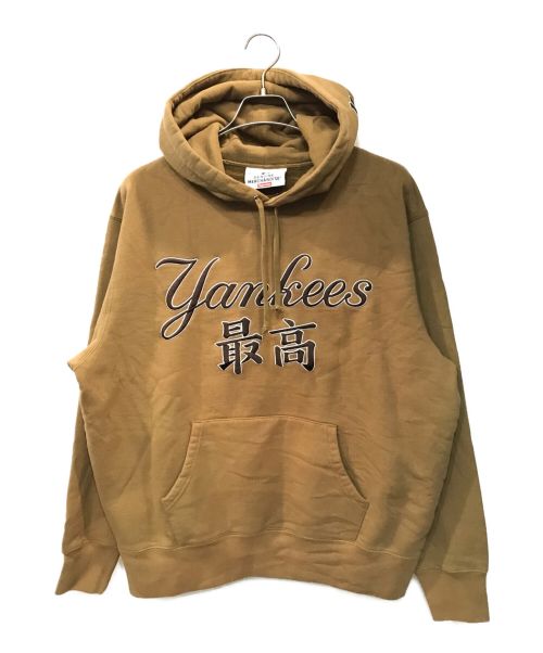 SUPREME（シュプリーム）Supreme (シュプリーム) Newyork Yankees hooded Sweatshirt ブラウン サイズ:Mの古着・服飾アイテム