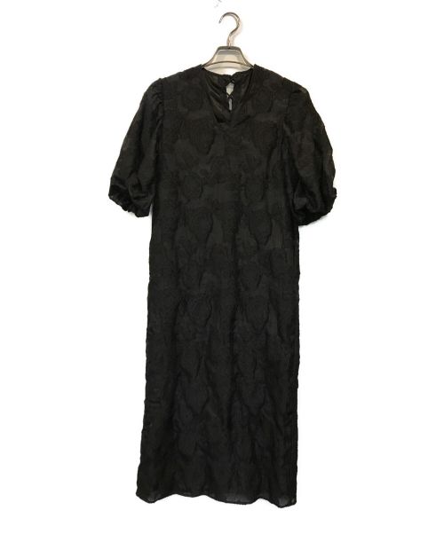 Ameri（アメリ）Ameri (アメリ) FLOWER JACQUARD STRAIGHT DRESS ブラック サイズ:Sの古着・服飾アイテム
