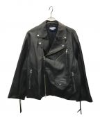 MAISON SPECIALメゾンスペシャル）の古着「Lamb leather Prime-Over Double Rider Jacket」｜ブラック