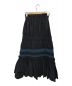 ENFOLD (エンフォルド) SOMELOS スモッキングスカート ブラック×ブルー サイズ:36：12000円