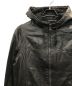 ARMANI EXCHANGE (アルマーニ エクスチェンジ) レザーフーデットジャケット ブラック サイズ:s：21000円