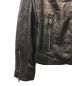 中古・古着 DIESEL (ディーゼル) レザーシングルライダースジャケット ブラック サイズ:L：13800円