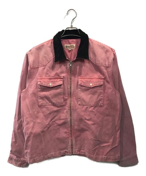 stussy（ステューシー）stussy (ステューシー) washed work jacket ピンク サイズ:Mの古着・服飾アイテム