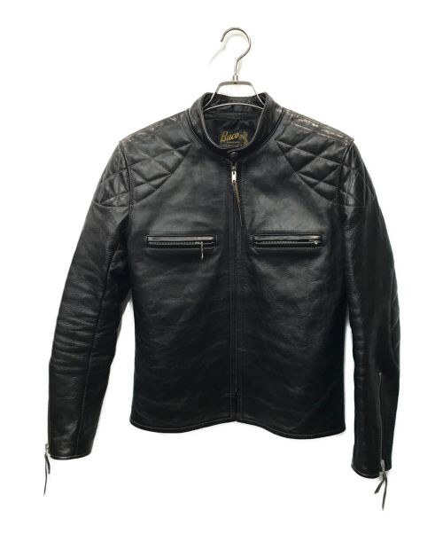 Buco（ブコ）Buco (ブコ) パデットホースハイドレザージャケット ブラック サイズ:36の古着・服飾アイテム