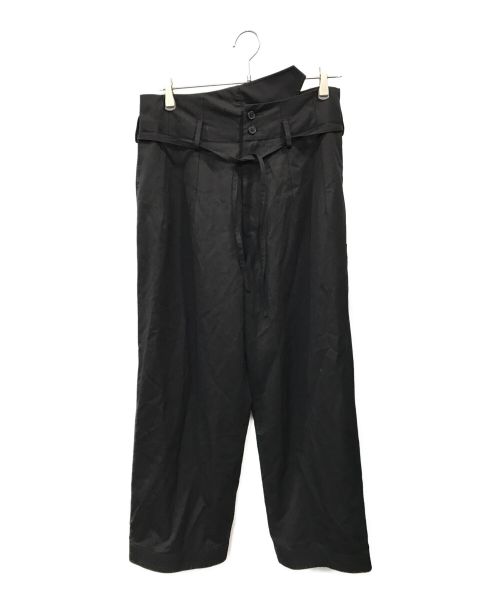 Y-3（ワイスリー）Y-3 (ワイスリー) ハイウエストストレートパンツ ブラック サイズ:Sの古着・服飾アイテム