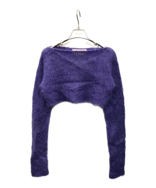 MARNI（マルニ）MARNI (マルニ) Cropped Fuzzy Sweater パープル サイズ:36の古着・服飾アイテム