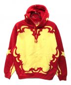SUPREMEシュプリーム）の古着「23ss Wastern Cut Out Hooded Sweatshirt」｜レッド×イエロー