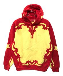SUPREME（シュプリーム）の古着「23ss Wastern Cut Out Hooded Sweatshirt」｜レッド×イエロー