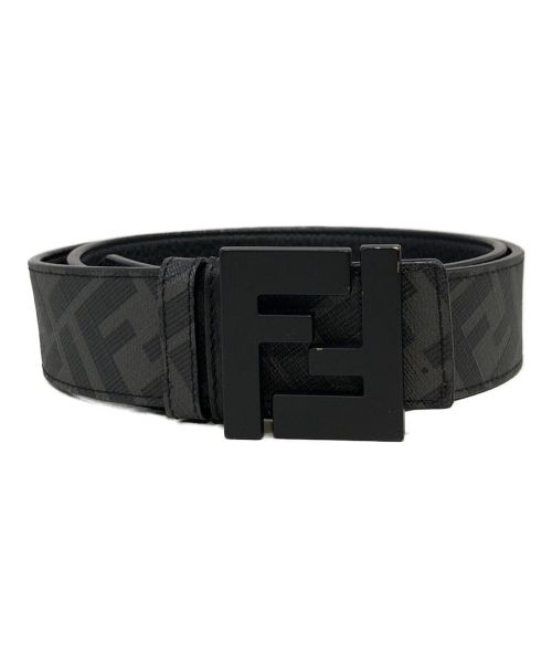 FENDI（フェンディ）FENDI (フェンディ) FFロゴリバーシブルベルト ブラックの古着・服飾アイテム