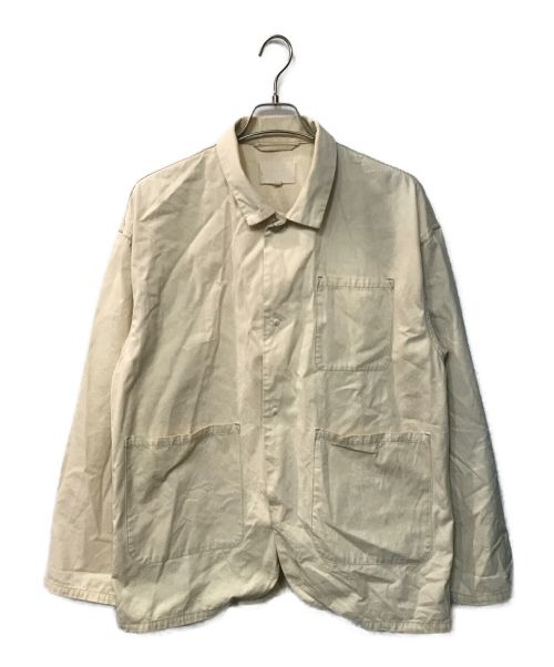 yokosakamoto（ヨウコサカモト）yokosakamoto (ヨウコサカモト) 製品加工ペインタージャケット ベージュ サイズ:Lの古着・服飾アイテム