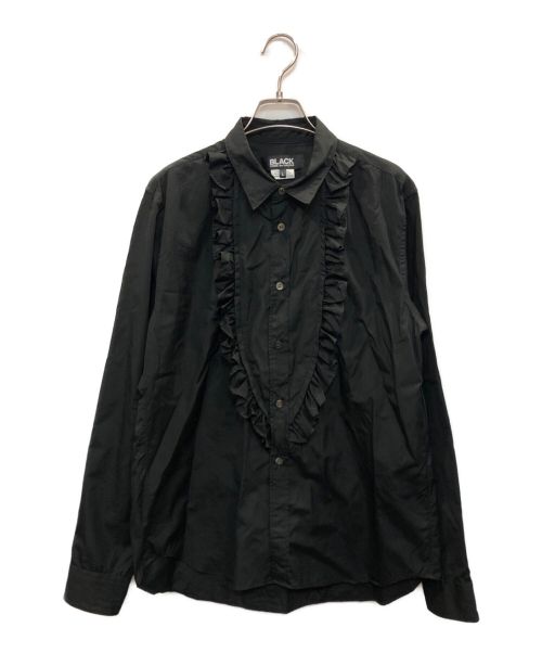 BLACK COMME des GARCONS（ブラック コムデギャルソン）BLACK COMME des GARCONS (ブラック コムデギャルソン) フリルシャツ ブラック サイズ:Lの古着・服飾アイテム