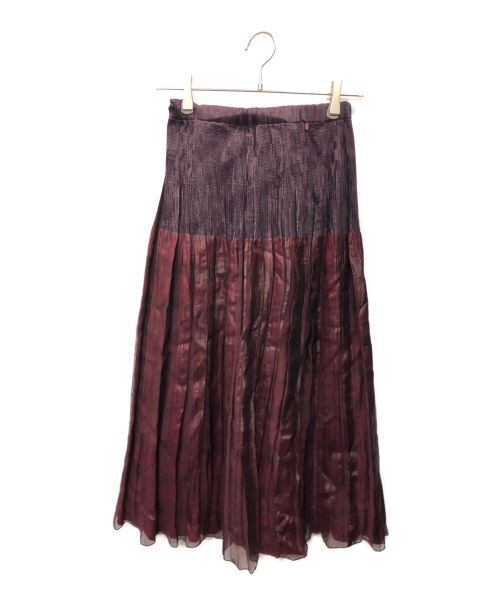 HaaT（ハート イッセイ ミヤケ）Haat (ハート イッセイ ミヤケ) プリーツスカート パープル サイズ:2の古着・服飾アイテム