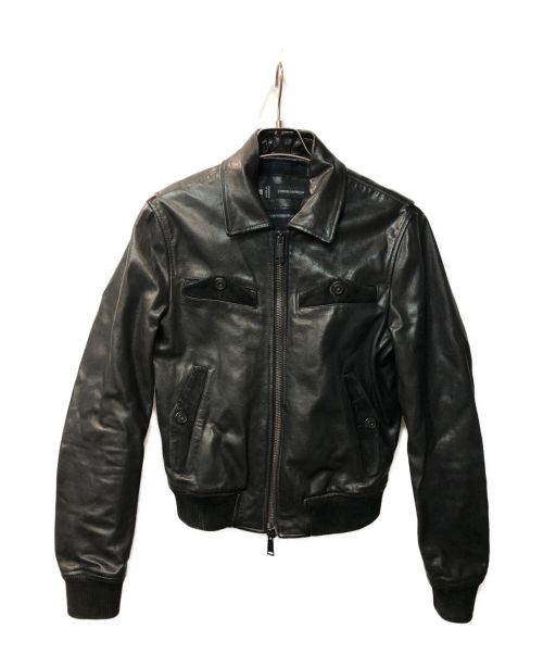 DSQUARED2（ディースクエアード）DSQUARED2 (ディースクエアード) オールドレザージャケット ブラック サイズ:48の古着・服飾アイテム