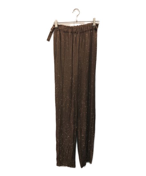 GUCCI（グッチ）GUCCI (グッチ) ライトストーン装飾パンツ ベージュ サイズ:36の古着・服飾アイテム