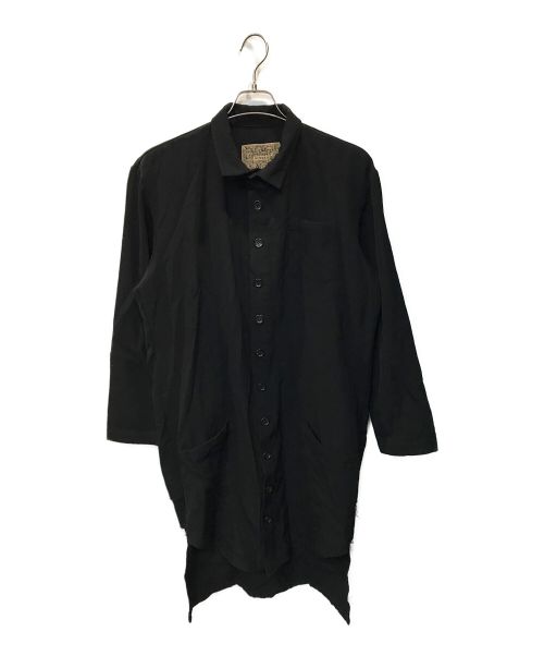 NEMETH（ネメス）NEMETH (ネメス) ウールギャバジン断切シャツコート ブラック サイズ:Lの古着・服飾アイテム
