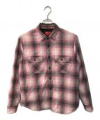 SUPREMEシュプリーム）の古着「16AW QUILTED SHADOW PLAID SHIRT」｜ピンク