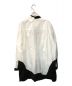Yohji Yamamoto pour homme BLACK AND WHITE SHIRT WITH HALF DOUBLE COLLAR/ブラックアンドホワイトシャツ ウィズ ハーフダブルカラー ホワイト サイズ:3：29800円