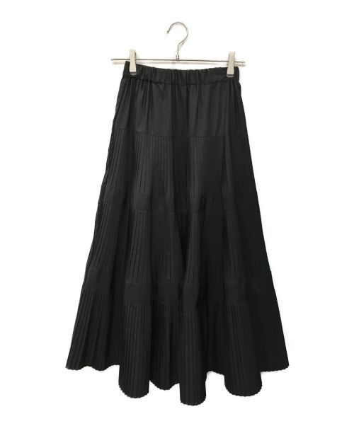 BEARDSLEY（ビアズリー）BEARDSLEY (ビアズリー) プリーツティアードスカート ブラック サイズ:Fの古着・服飾アイテム