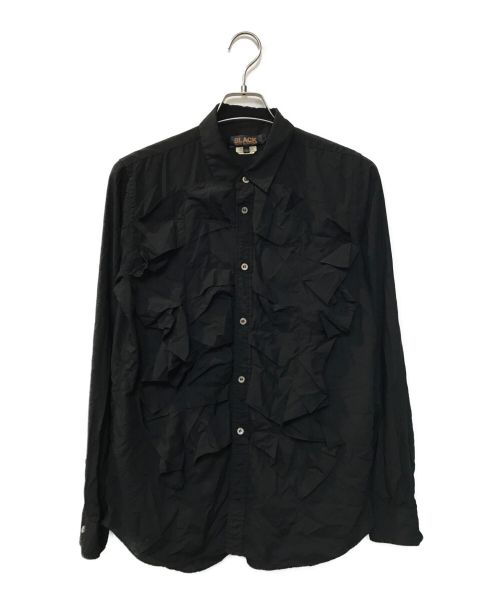 BLACK COMME des GARCONS（ブラック コムデギャルソン）BLACK COMME des GARCONS (ブラック コムデギャルソン) フリルタックシャツ ブラック サイズ:Lの古着・服飾アイテム