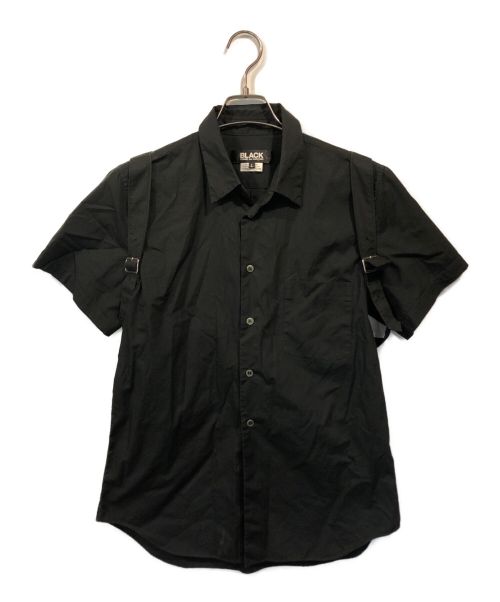 BLACK COMME des GARCONS（ブラック コムデギャルソン）BLACK COMME des GARCONS (ブラック コムデギャルソン) ボンテージシャツ ブラック サイズ:Lの古着・服飾アイテム