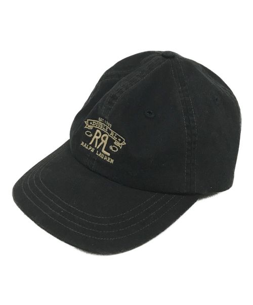 RRL（ダブルアールエル）RRL (ダブルアールエル) ロゴ刺繍キャップ ブラックの古着・服飾アイテム