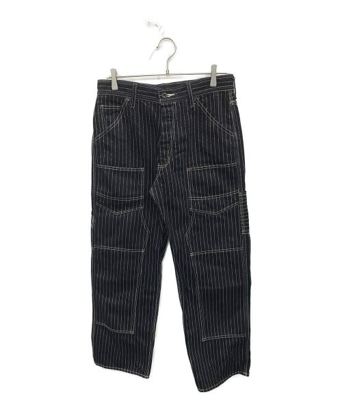 EIGHT G（エイトジー）EIGHT G (エイトジー) Double Knee Wabash Stripe Painter's Pants ネイビー サイズ:size 32の古着・服飾アイテム